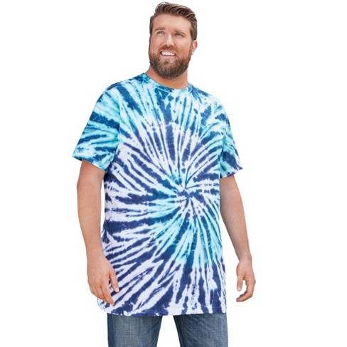 KingSize Men's Big & Tall Lightweight Tie-Dye Crewneck Tee 