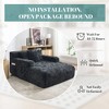 Vynxaria Chenille Lazy Sofa Chaise Longue Armchair with 3 Pillows for Ultimate Comfort - 3 of 4