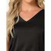 INSPIRE CHIC Women's 2 Pcs Tank Top Silky Satin Casual Basic V Neck Sleeveless Camisole - 4 of 4