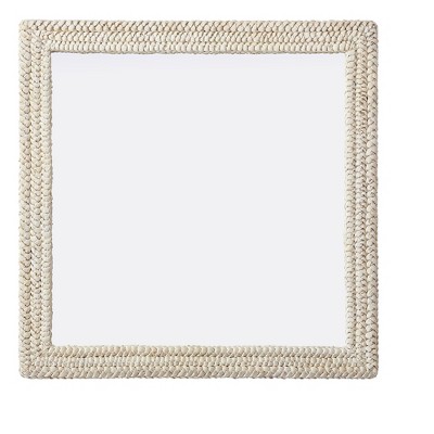 Elegant Lighting Rectangle Cornhusk Mirror 40x40 in Linen White