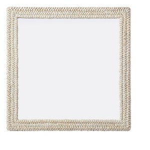 Elegant Lighting Rectangle Cornhusk Mirror 40x40 in Linen White - 1 of 4