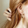 Gold Earrings for Women, 14K Gold Plated Tassel Dangle Earrings for Women Trendy Hypoallergenic Long Chain Earring - 3 of 4