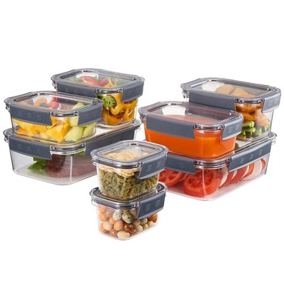 Sorbus 16Pc Airtight Clear Plastic Food Storage Containers with Lids - BPA Free, Keeps Food Fresh, Leak Proof, Store leftover, Meal Prep