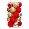 25PCS 6cm Christmas Balls - Gold Christmas Balls, Flocked Christmas Balls, Shaped Flocked Balls, Glitter Christmas Balls, Painted Christmas Balls - 3 of 4