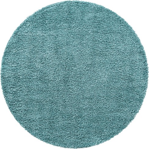 Unique Loom 5' 0 X 5' 0 Davos Shag Aqua Area Rug : Target