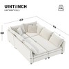86x60'' Modular Sofa Bed, Chenille with Pillows, 6-Seater, Customizable, Minimalist Living Room Couch - 4 of 4