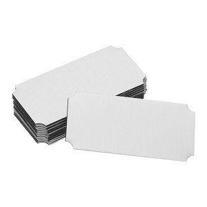 Unique Bargains Aluminium DIY Engraved Blank Nameplate Office Signages 12 Pcs - 1 of 4