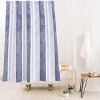 Deny Designs Pimlada Phuapradit Blue and White Painted Striped Shower Curtain - 2 of 3