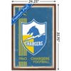 Trends International NFL Los Angeles Chargers - Retro Logo 17 Framed Wall Poster Prints - 3 of 4