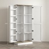 70" Tall Kitchen Pantry Cabinet, Modern Storage Cabinet with 6 Spice Racks and Adjustable Shelves, Freestanding Cupboard - 3 of 4
