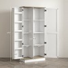 70" Tall Kitchen Pantry Cabinet, Modern Storage Cabinet with 6 Spice Racks and Adjustable Shelves, Freestanding Cupboard - image 3 of 4