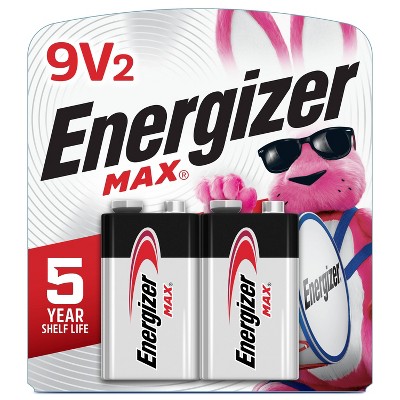 Energizer 2pk Max Alkaline 9V Batteries