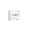 HomeStock White Nightstand 26x26x17 Modern Bedside Table with Spacious Top, Durable Finish and No Assembly for Bedroom Storage - 2 of 4