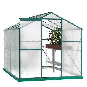 Polycarbonate Greenhouse,6'x 8' Heavy Duty Walk-in Plant Garden Greenhouse for Backyard/Outdoor - 1 of 1
