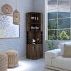 Vynxaria Stylish Corner Cabinet with Wine Glass Rack and Ample Storage - 3 of 4
