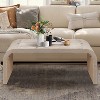 KIGFTSOD Farmhouse Vintage Crafts Coffee Table, Curved Art Deco Design, Easy Assembly - 2 of 4