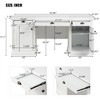 NicBex Modern Executive Desk for Study&Office,Home Office Desk with 2 Storage Cabinet&3 Drawers,Reading Table&Computer Desk,Home Workstation,White - 3 of 4