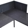 Resenkos 3 Pieces Patio Furniture Set, Outdoor Sectional Furniture, PE rattan, Blue - 4 of 4