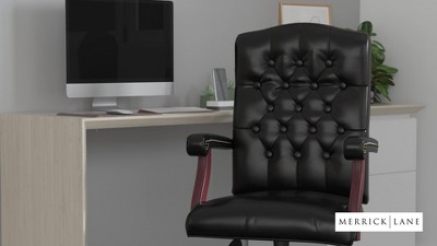 Ivory Ultra-Suede High-Back Swivel Office Chair with Driftwood Metal Base