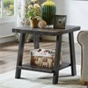 Roundhill Furniture Athens Contemporary Replicated Wood Shelf Coffee Set Table in Charcoal Finish - 4 of 4