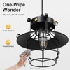 YIYIBYUS 1-Light Industrial Black Metal Pendat Light Ceiling Lamp - 3 of 4
