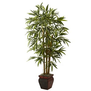 HomeStock  5.5 ft. Artificial Bamboo Tree in Planter for Indoor/Outdoor - 1 of 4