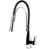 ALFI Polished Chrome Square Kitchen Faucet with Black Rubber Stem - 4 of 4