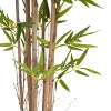Syemin Artificial Plants Elegant Artificial Bamboo Lush Bamboo Groves No Leaf Cleaning Trouble for Small Spaces, Green, 65"*10"*9.75" - 4 of 4