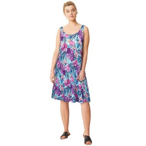 ellos Plus Size Crossover Back Tank Dress - 1 of 4