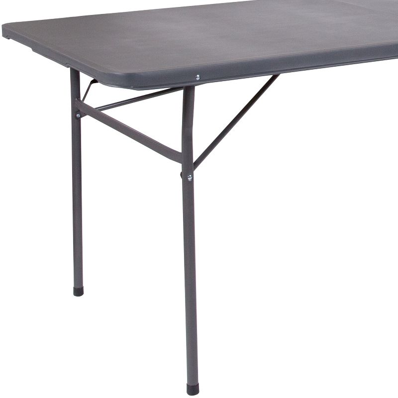 Emma and Oliver 6-Foot Bi-Fold Plastic Banquet and Event Folding Table with Handle, 5 of 11