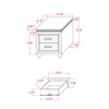 Vynxaria Contemporary White Nightstand, Modern Glamour Style, Crushed Crystal Drawer Fronts, Glitter & Mirrored Accents - 3 of 4