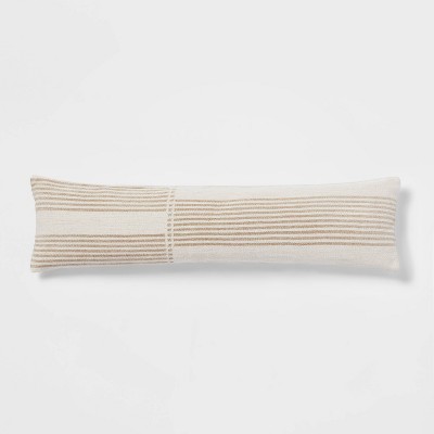 Lumbar Modern Stripe Decorative Throw Pillow Cream - Threshold™