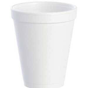 DART 10J10 10 oz Insulated White Foam J‑Cup – Leak‑Resistant Expanded Polystyrene Hot & Cold Beverage Cup, Stackable Case – 1000 Ct - 1 of 4