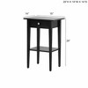 Kumasinova Nightstand with Storage Drawer,Modern Side Table with Open Storage Shelf,End Table for Bedroom,Living Room,Black - 2 of 4