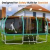 HFYee 1214/8*14FT Round Jump Trampoline Enclosure & Ladder for Backyard Fitness for Ages 8+ - 2 of 4