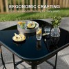 Outdoor Swivel Bar Stools Set of 2, Patio Swivel Bar Stools Chair, All Weather High Back and Armrest Patio Chairs for Deck Lawn Garden Backyard - 3 of 4