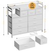 39" Fabric Drawer Dresser, Modern Dresser with Charging Station, Chest of Drawers with 9 Drawers and Shelf, Tv Stand Dresser - 2 of 4