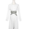 Allegra K Women's Faux Leather Self Tie Bowknot Wide Waist Band Sash Obi Belt One Size - 4 of 4