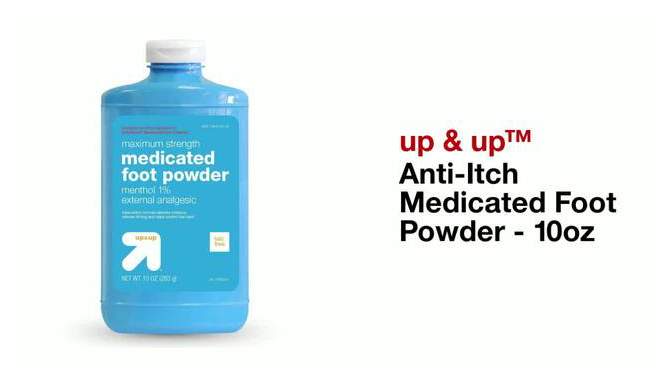 Anti-Itch Medicated Foot Powder - 10oz - up &#38; up&#8482;, 2 of 5, play video