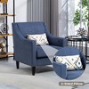 27"W Accent Chair Upholstered Arm Chair Padding Lounge with Pillow and Scooped Arms, Corduroy-ModernLuxe - 4 of 4
