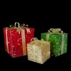 Northlight Lighted Gift Box Outdoor Christmas Decoration - 12" - Clear Lights - Set of 3 - 3 of 4