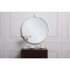 Elegant Lighting Metal frame round mirror with decorative hook 21 inch in Blue - 2 of 4
