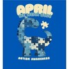 Autism Awareness Blue Dino Puzzle Icon  Adult Crew Neck Short Sleeve Tee - 2 of 2