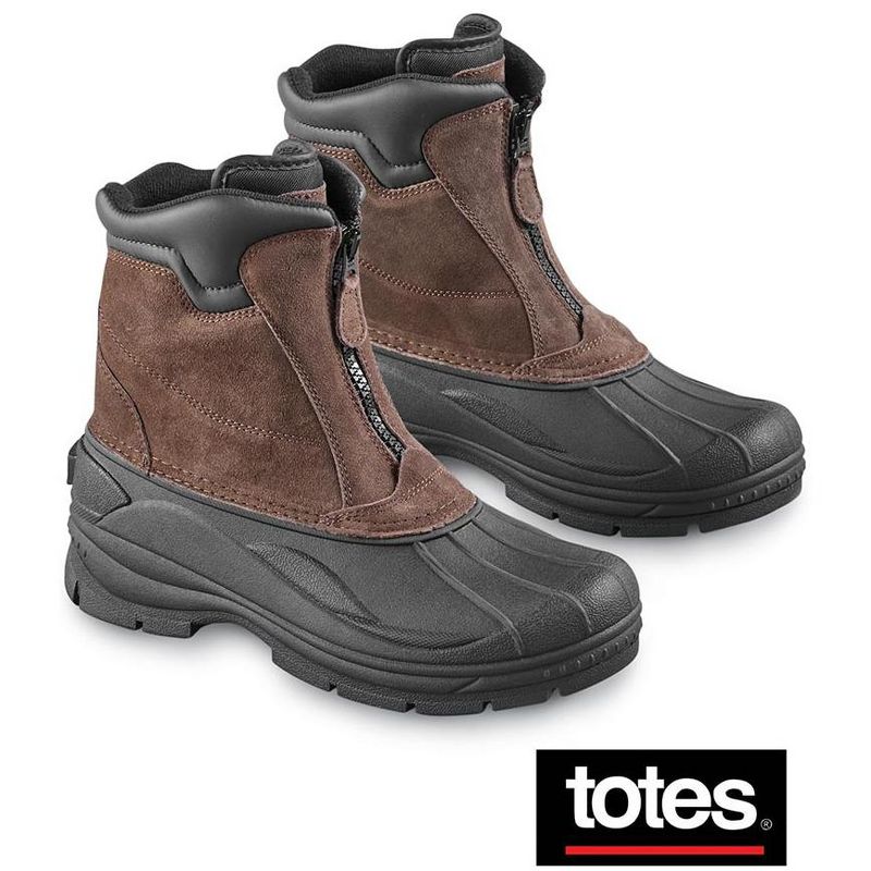 Collections Etc Totes Mens Zip Front Water Resistant Boots, 3 of 4