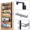 MOEPISY Over the Door Organizer, Black 6-Tier Pantry Door Organizer with Adjustable Basket - 2 of 4