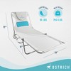 Ostrich Ladies Comfort Lounger with Chest Support, Foldable and Portable Reclining Outdoor Patio Beach Lawn Camping Pool Tanning Chair, White - 2 of 4
