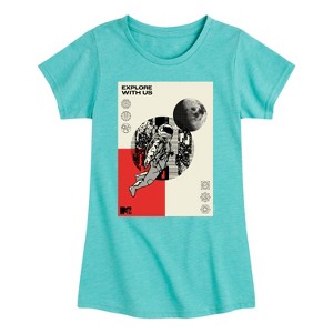 Girls' - MTV - Explore With Us Fitted Short Sleeve Graphic T-Shirt - 1 of 3