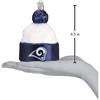 Old World Christmas Blown Glass Ornament for Christmas Tree, Los Angeles Rams Beanie - 3 of 3