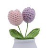 Unique Bargains Artificial Plants Hand-Knit Tulip DIY Yarn 1.97"x1.97"x5.51" 1 Pcs - 4 of 4