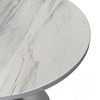 LeisureMod Verve 36" Round Dining Table - Modern Resin Top with Brushed Chrome Pedestal Base Accent Table for Contemporary Dining and Kitchen Room - 4 of 4